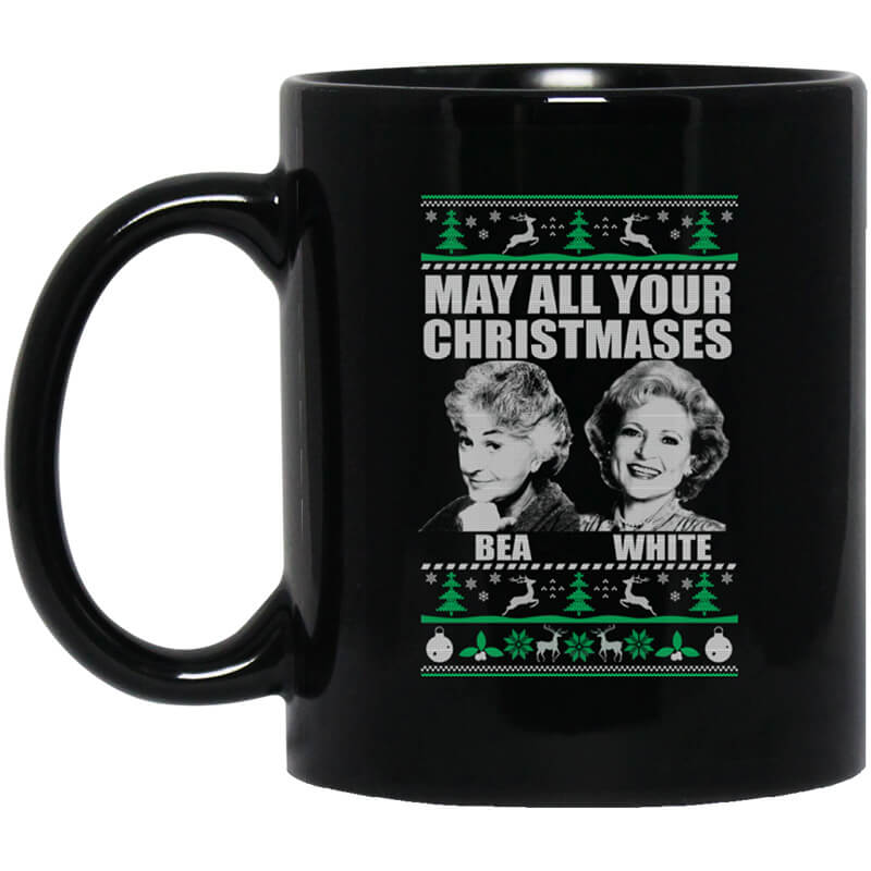 May All Your Christmases Bea White Mug May All Your Christmases Bea White Mug