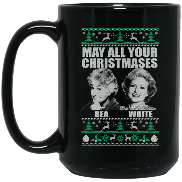 May All Your Christmases Bea White Mug