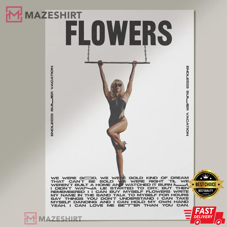 Miley Cyrus Flowers From Album Endless Summer Vacation Poster Miley Cyrus Flowers From Album Endless Summer Vacation Poster