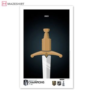 Minimalist Stanley Cup 2023 Vegas Golden Knights Fine Poster