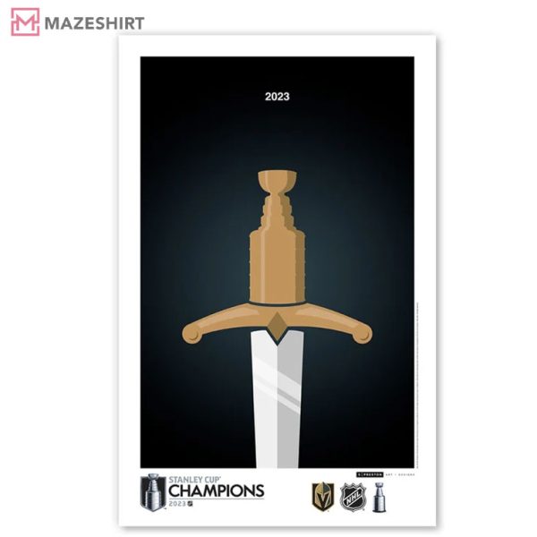 Minimalist Stanley Cup 2023 Vegas Golden Knights Fine Poster