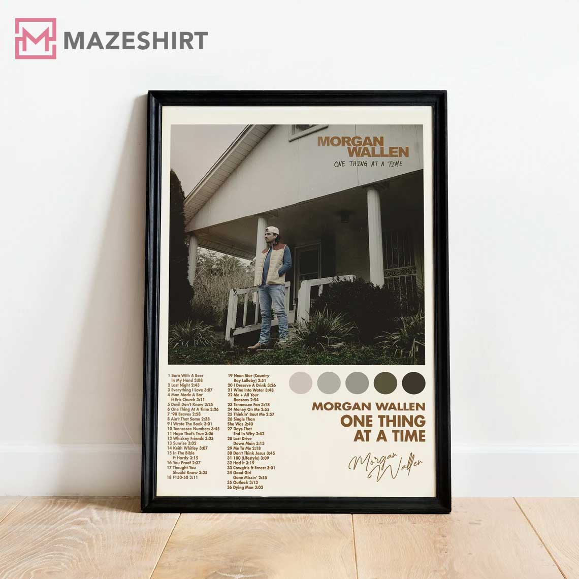 Morgan Wallen One Thing At A Time With Signature Poster Morgan Wallen One Thing At A Time With Signature Poster