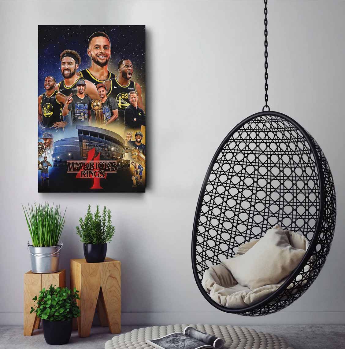 NBA Champions Golden State Warriors 4 Ring Best Poster NBA Champions Golden State Warriors 4 Ring Best Poster