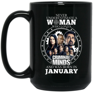 Never Underestimate A Woman Who Loves Criminal Minds And Was Born In January Mug 4