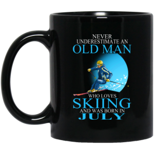 Never Underestimate An Old Man Who Loves Skiing And Was Born In July Mug 3