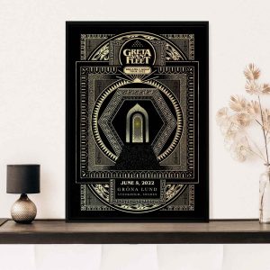 New Greta Vans Fleet Dreams In Gold 2022 Retro Rock Poster