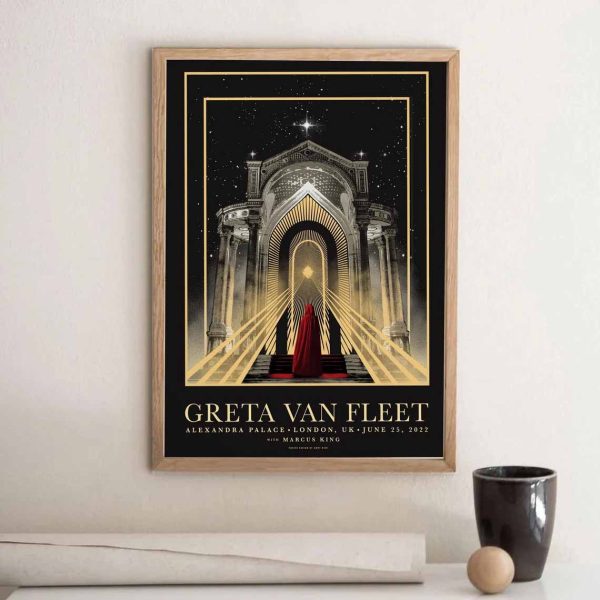 New Greta Vans Fleet Dreams In Gold 2022 Tour Poster