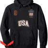 Number Nine Hoodie USA Sports Number 9 American Team Hoodie