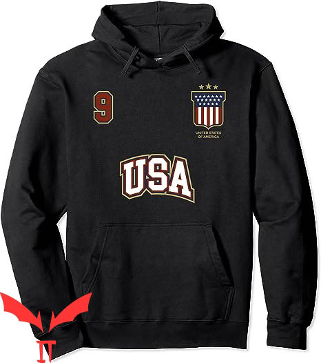 Number Nine Hoodie USA Sports Number 9 American Team Hoodie Number Nine Hoodie USA Sports Number 9 American Team Hoodie
