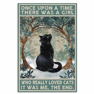 Once Upon A Time There Was A Girl Loves Cats Poster 3