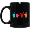 Peace Love Rock Jerry Garcia Grateful Dead Mug