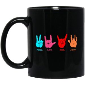 Peace Love Rock Jerry Garcia Grateful Dead Mug 3