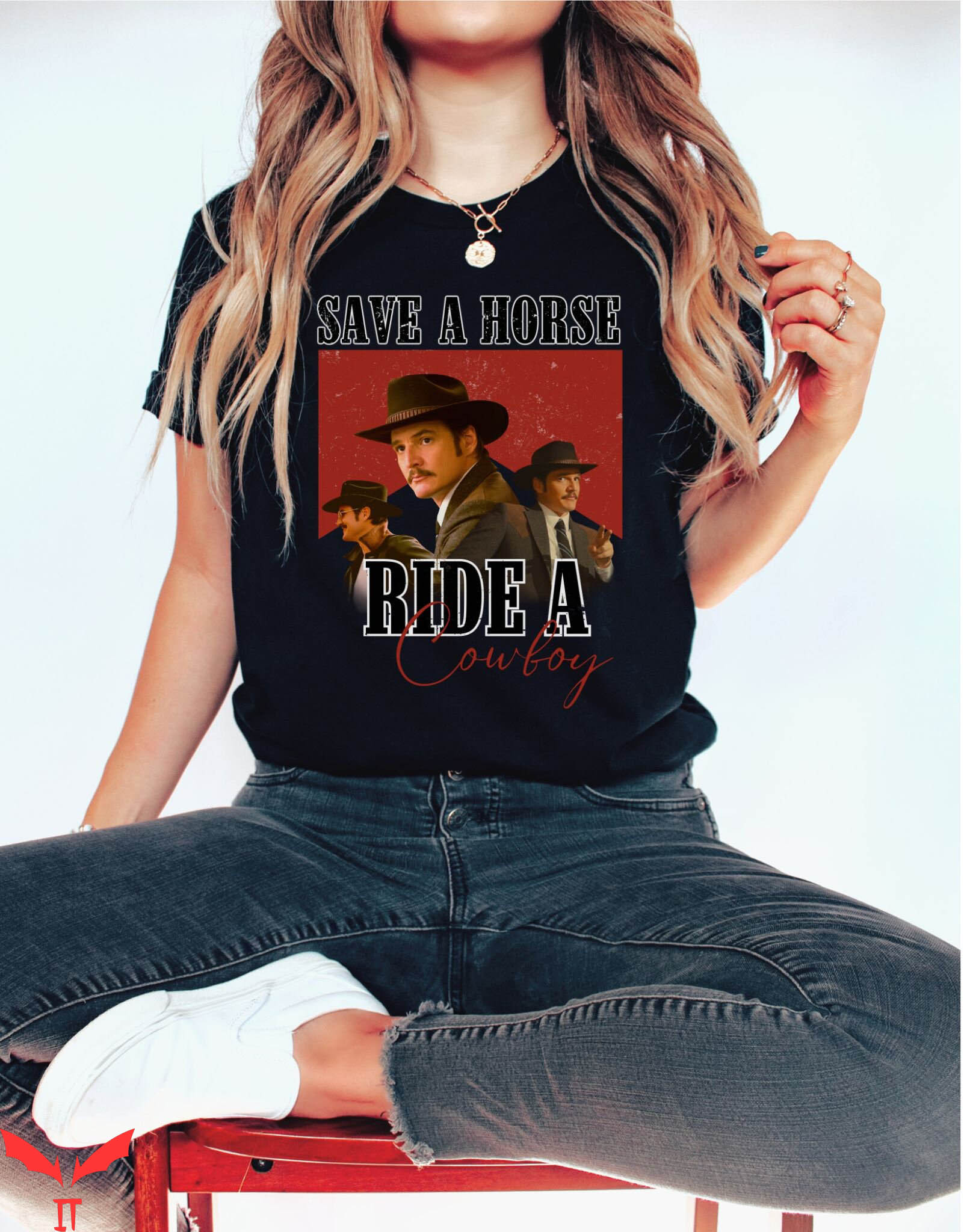 Pedro Pascal T-Shirt Western Save A Horse Cowboy Vintage Pedro Pascal T-Shirt Western Save A Horse Cowboy Vintage