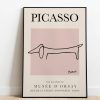 Picasso – Dog, Exhibition Vintage Line Art Poster