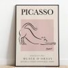 Picasso The Cat, Exhibition Vintage Line Art Poster