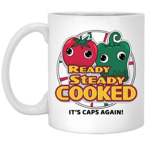 Ready Steady Cooked It’s Caps Again White Mug