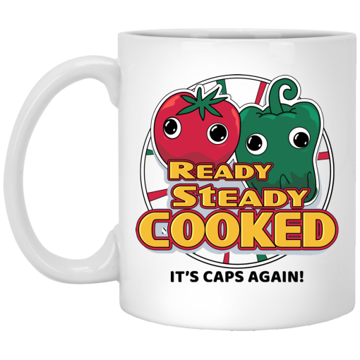 Ready Steady Cooked It's Caps Again White Mug Ready Steady Cooked It's Caps Again White Mug