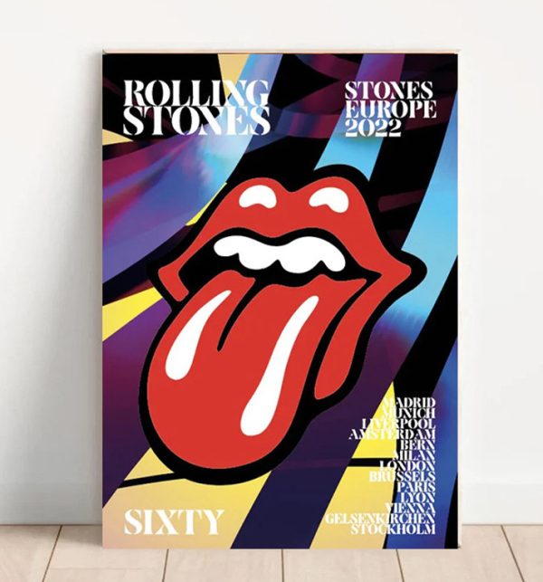 Rolling Stones Sixty Anniversary European Tour 2022 Poster