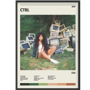 SZA – Ctrl Retro Album Print Personalised Gift Poster