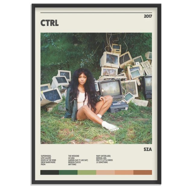 SZA – Ctrl Retro Album Print Personalised Gift Poster