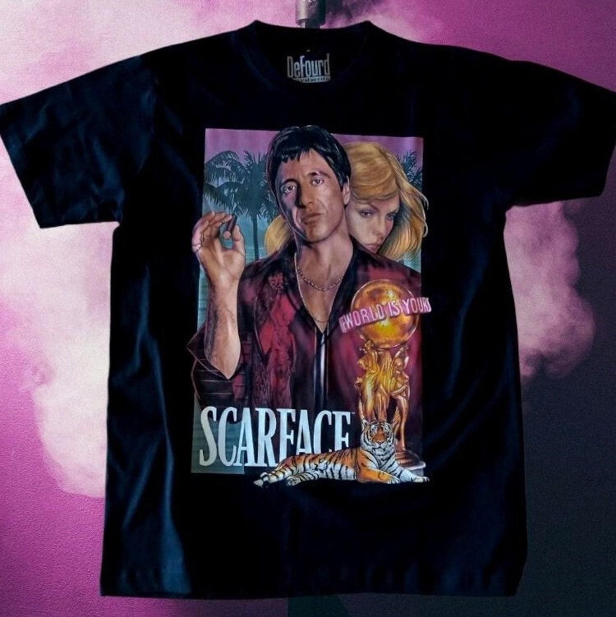 Scarface Tony Montana 80s Movie Vintage Graphic T-shirt - Apparel, Mug, Home Decor - Perfect Gift For Everyone Scarface Tony Montana 80s Movie Vintage Graphic T-shirt - Apparel, Mug, Home Decor - Perfect Gift For Everyone