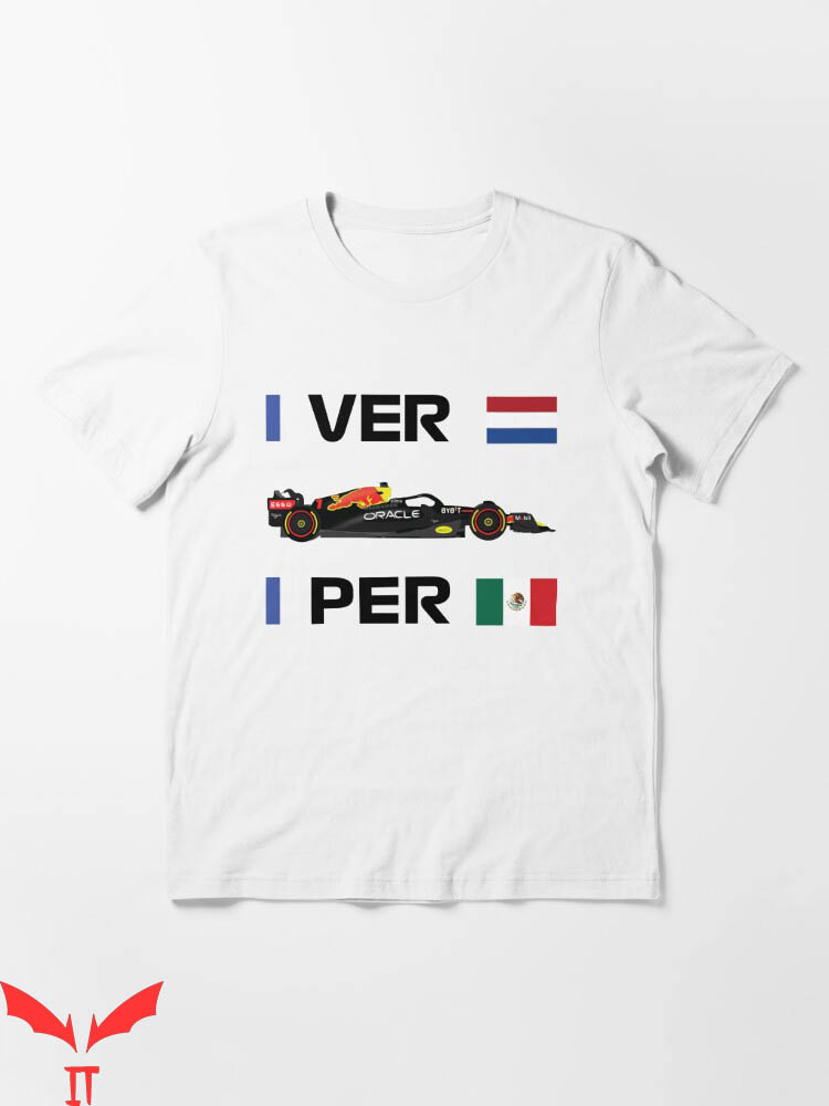 Sergio Perez T-shirt Sergio Perez Max Verstappen F1 Team Car Sergio Perez T-shirt Sergio Perez Max Verstappen F1 Team Car