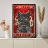 Smoke Catnip Hair Lucipurr Funny Cat Poster