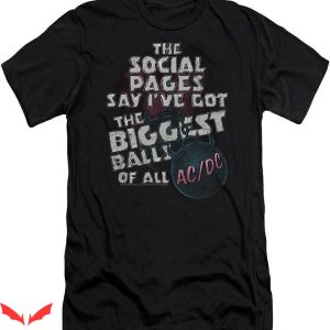 Song Lyric T-shirt AC-DC Big Balls Song Lyric T-shirt