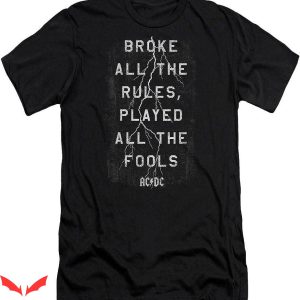 Song Lyric T-shirt AC-DC Thunderstruck Song Lyric T-shirt