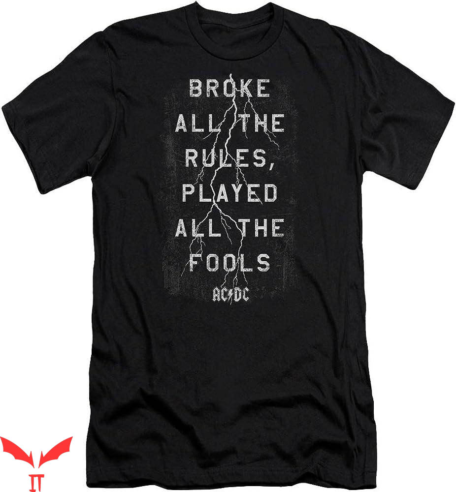 Song Lyric T-shirt AC-DC Thunderstruck Song Lyric T-shirt Song Lyric T-shirt AC-DC Thunderstruck Song Lyric T-shirt