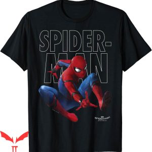 Spider Man T-Shirt Marvel Homecoming Outlined Epic Jump Pose