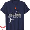 St Louis T-Shirt Cardinal Skyline Baseball Player