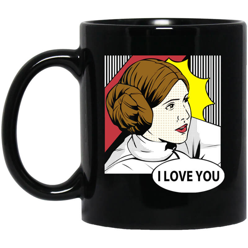 Star Wars Princess Leia I Love You Pop Art Mug Star Wars Princess Leia I Love You Pop Art Mug
