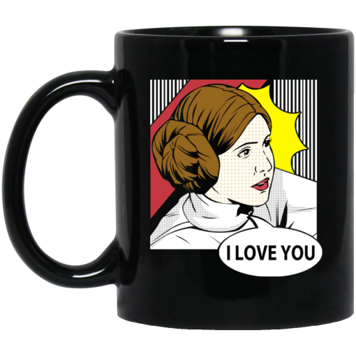 Star Wars Princess Leia I Love You Pop Art Mug Star Wars Princess Leia I Love You Pop Art Mug