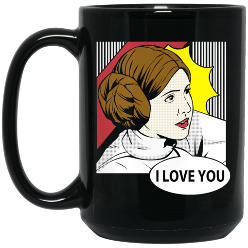 Star Wars Princess Leia I Love You Pop Art Mug Star Wars Princess Leia I Love You Pop Art Mug