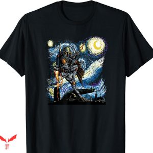 Starry Night T-shirt Star Wars Classic Boba Fett