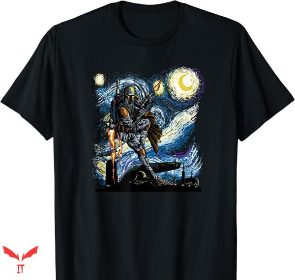 Starry Night T-shirt Star Wars Classic Boba Fett