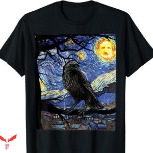 Starry Night T-shirt Starry Night With Edgar Allan Poe