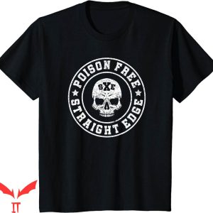 Straight Edge T-Shirt Poison Free Skull Crew