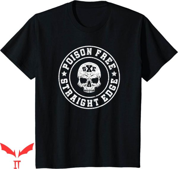 Straight Edge T-Shirt Poison Free Skull Crew