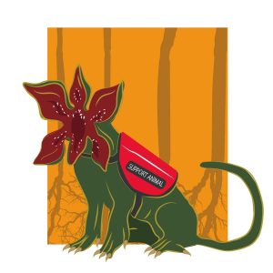 Stranger Things Demodog Support Animal Poster