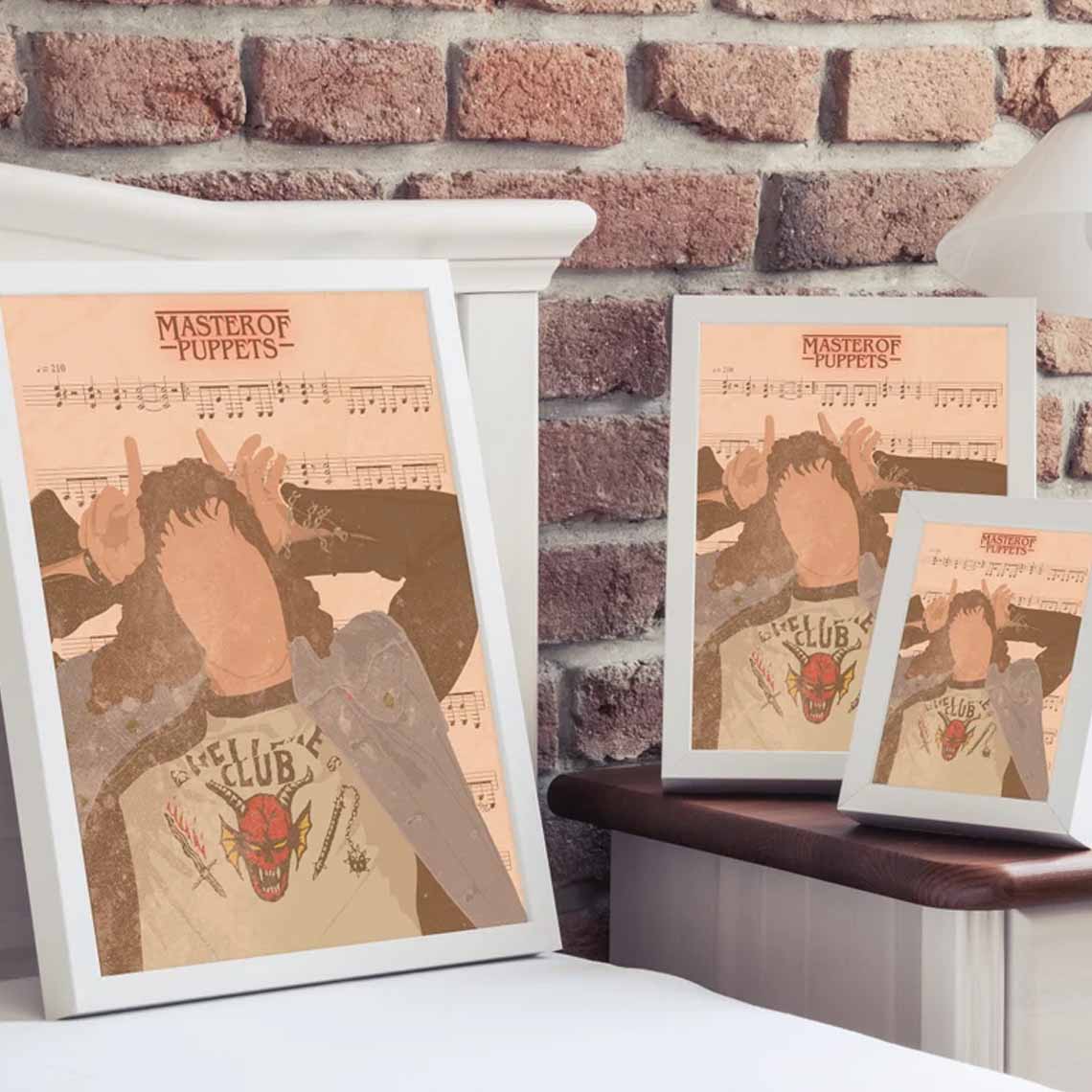 Stranger Things Eddie Munson Master of Puppets Music Poster Stranger Things Eddie Munson Master of Puppets Music Poster