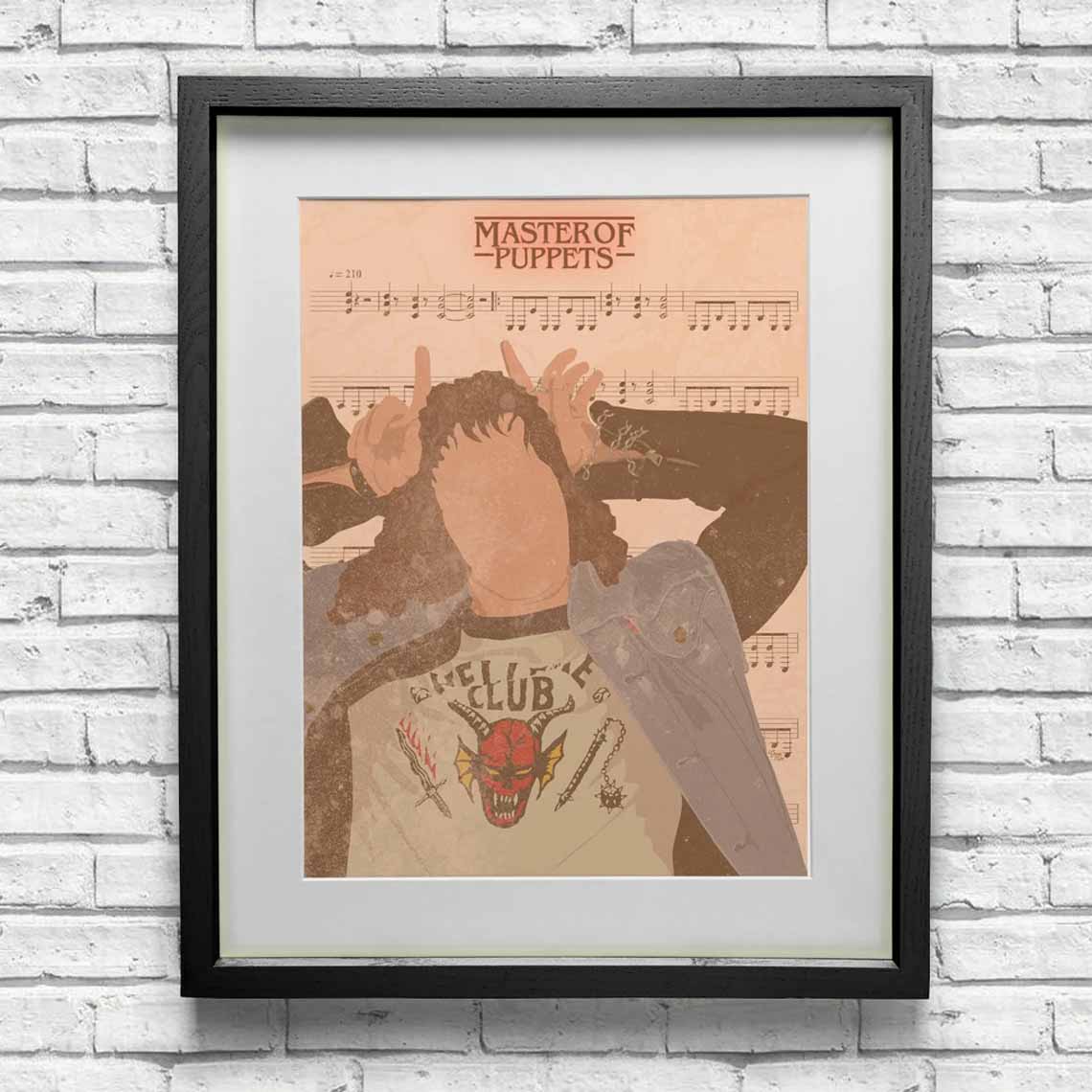 Stranger Things Eddie Munson Master of Puppets Music Poster Stranger Things Eddie Munson Master of Puppets Music Poster