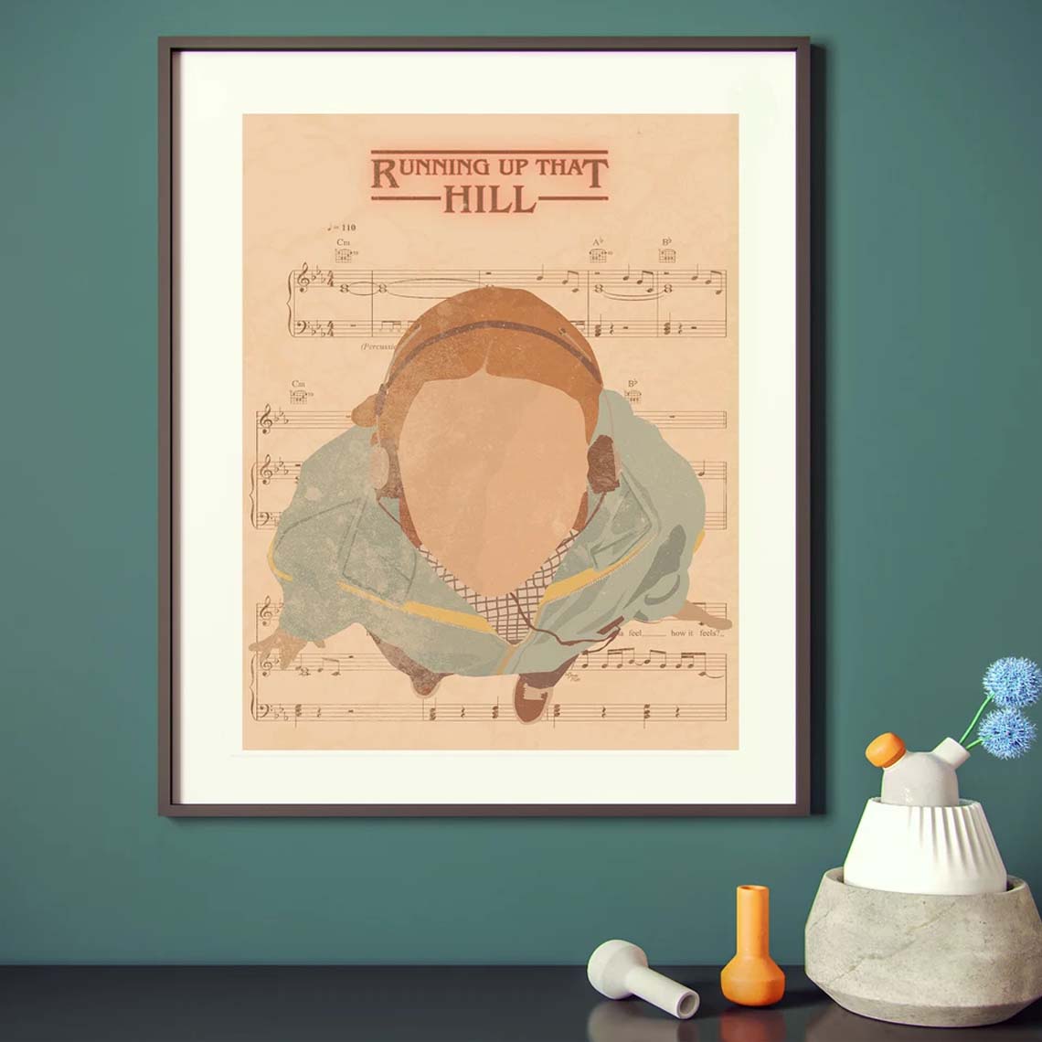 Stranger Things Running Up That Hill Music Poster Stranger Things Running Up That Hill Music Poster