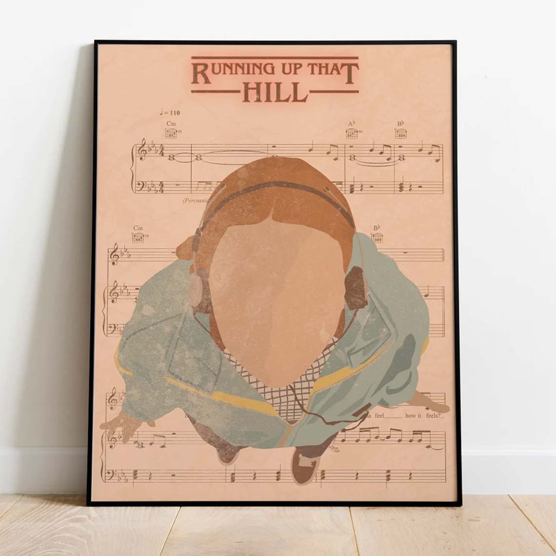 Stranger Things Running Up That Hill Music Poster Stranger Things Running Up That Hill Music Poster