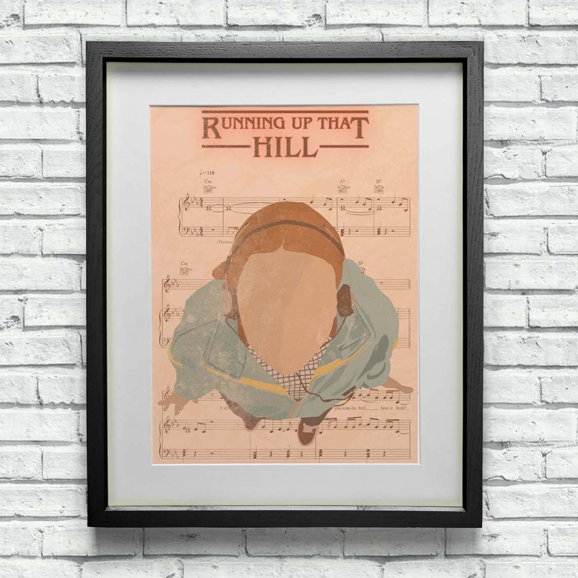 Stranger Things Running Up That Hill Music Poster Stranger Things Running Up That Hill Music Poster