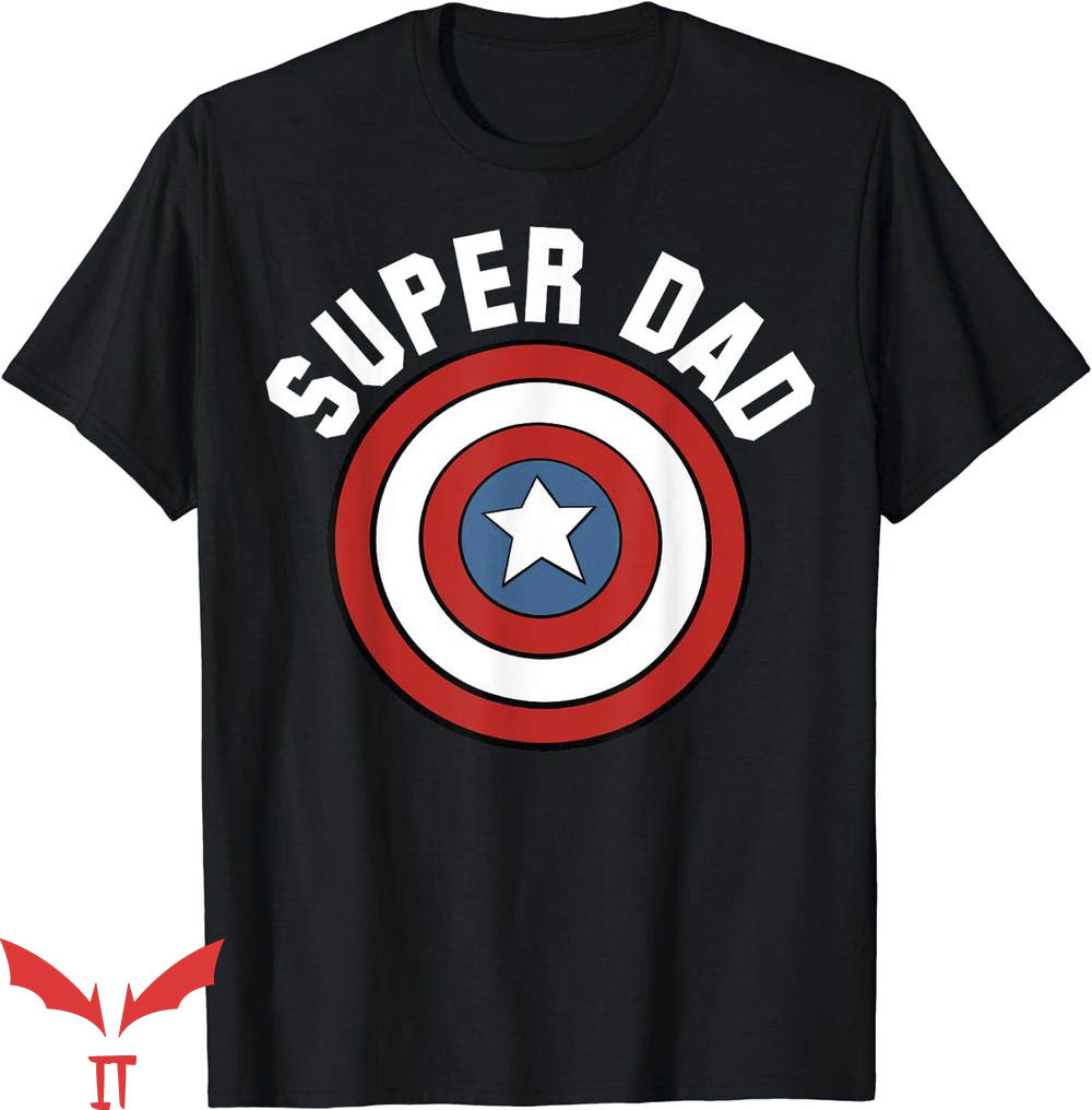 Super Dad T-Shirt Dad Captain America Shield Tee Trending Super Dad T-Shirt Dad Captain America Shield Tee Trending