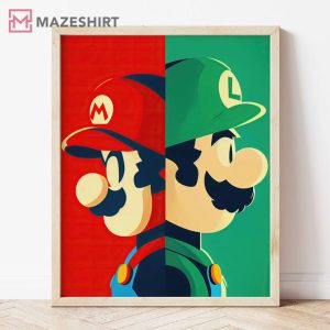 Super Mario and Luigi Wall Art Poster