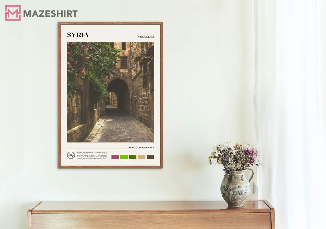 Syria Middle East Wall Decor Poster Syria Middle East Wall Decor Poster
