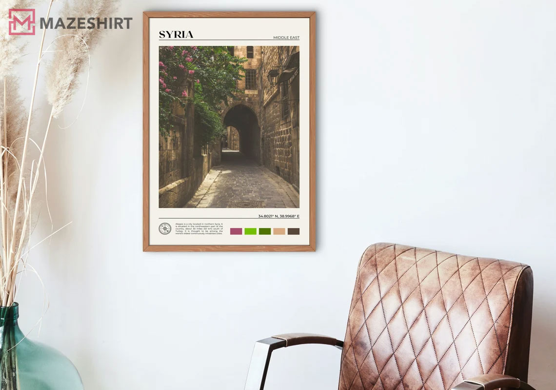 Syria Middle East Wall Decor Poster Syria Middle East Wall Decor Poster